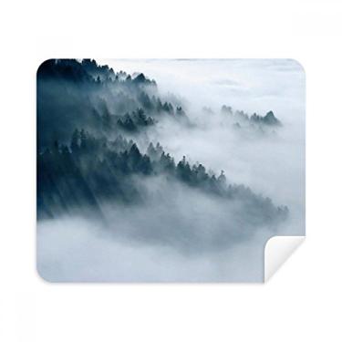 Imagem de Pano de limpeza de tela Fog Forest Mountain Sky Cloud 2 peças de tecido de camurça