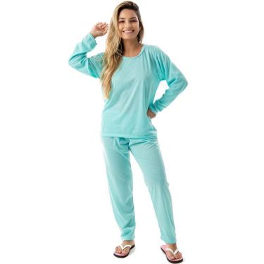 Imagem de Pijama Confort Longo em Malha Suave Lisa | 177