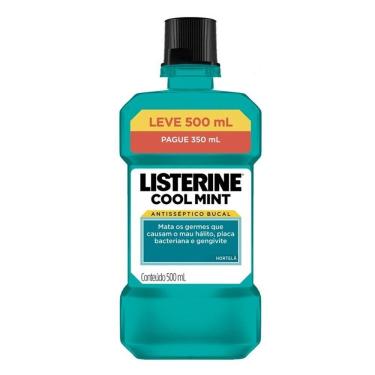 Imagem de Antisséptico Bucal Listerine Cool Mint Leve 500ml e Pague 350ml