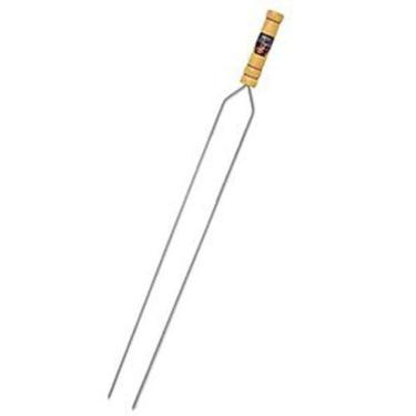 Imagem de Espeto Alumínio Duplo Para Churrasco 80Cm