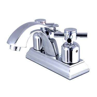 Imagem de Kingston Brass FSC4641DX Concord 10 cm Torneira de banheiro central, 10 cm no alcance do bico, cromo polido