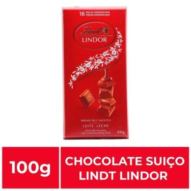 Imagem de Chocolate Suíço Ao Leite, Lindt Lindor, 1 Tablete De 100G