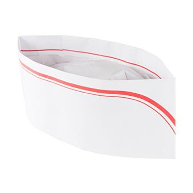 Imagem de Super Z Outlet Boné retrô Diner Food Server Soda Jerk para chapéus de festa de restaurante com tema clássico (pacote com 6) branco