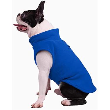 Imagem de Hunkie Suéter de lã elástico pulôver jaqueta para cachorro, roupa quente de inverno para cães com colete de clima frio com listras refletivas para cães pequenos, médios e grandes, C, P