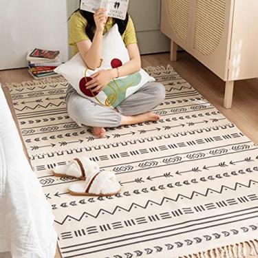Imagem de youyoucool Casa Coleção Vintage Tapete de Área Envelhecido Tapete Boêmio Grande Tapetes Antiderrapantes Lavável para Sala de Estar Quarto Crianças Berçário 47x71 polegadas