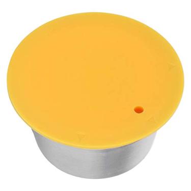 Imagem de Cápsula de café, cápsula de café de aço inoxidável reutilizável e recarregável copo de filtro para cafeteira requintado (amarelo)