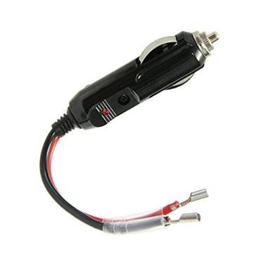 Imagem de Plugue macho para isqueiro de cigarro com cabos 12-24V 10A fusível de substituição para charuto de carro com luzes LED