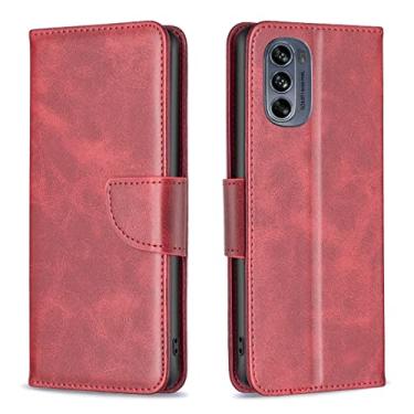 Imagem de For Motorola Moto G62 Lambskin Texture Leather Phone Case