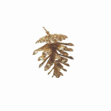 Imagem de Pinhas Natalina Ouro/glitter 1un 4x4x4cm 1351421