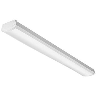 Imagem de Lithonia Lighting FMLWL 48 835 Luz de teto de montagem embutida LED, luminária envolvente para cozinha, lavanderia, garagem e muito mais, 1,5 m, branco neutro 3500K