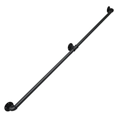 Imagem de AB1 Corredor Passagem Escada Alça de Corrimão Escada Corrimão Trilho de Apoio de Parede Trilhos Preto AB1 (dois, dois)