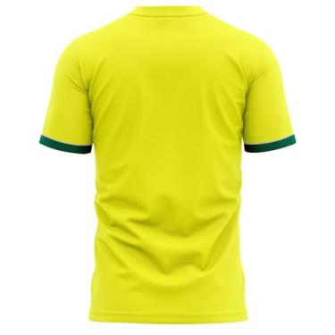 Imagem de Camiseta Braziline Terena Brasil Infantil - Amarelo E Verde