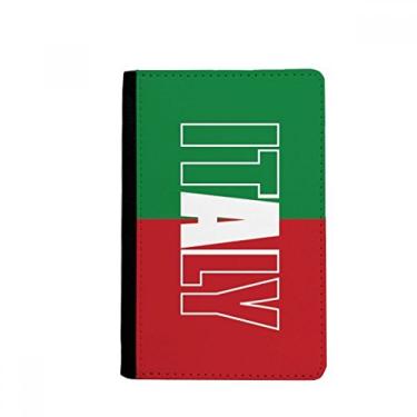 Imagem de Porta-passaporte com nome da bandeira do país da Itália Notecase Burse carteira capa para cartão, Multicolor