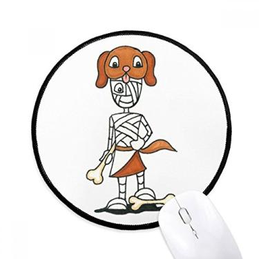 Imagem de Egito múmia Horus chapéu de cachorro mousepad desktop escritório tapete redondo para computador