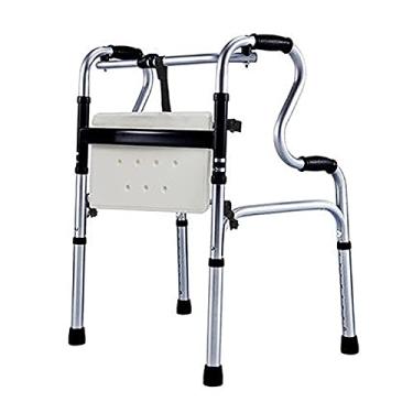 Imagem de Andador dobrável leve com assento, auxiliar de caminhada portátil para idosos/deficientes para ambientes internos/externos, cadeira de banho para banheiro (cor: sem rodas) needed