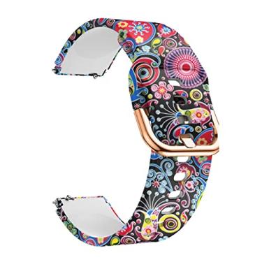 Imagem de WIKUNA Pulseira de relógio inteligente de 18 mm para Garmin Venu 2S/Vivoactive 3S 4S pulseira de silicone acessórios de substituição para pulseira S ativa (cor: KQ, tamanho: 18mm para Venu 2S)