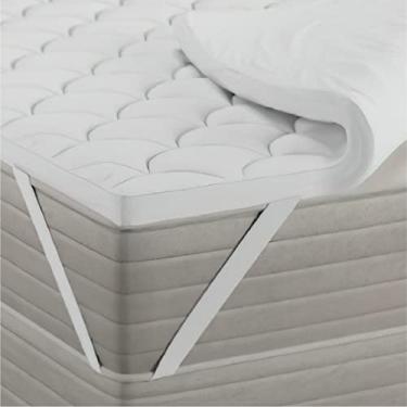 Imagem de Protetor de Colchão Pillow Top Fibra Siliconizada e 100% Algodão Hipoalêrgenico (Casal)