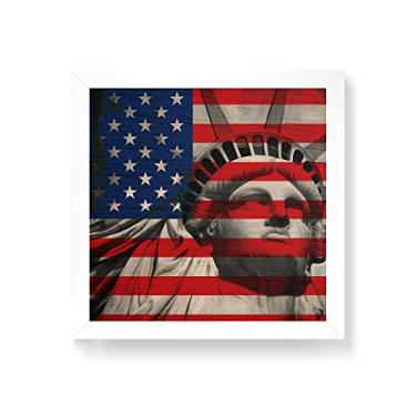 Imagem de Arte Maníacos Quadro decorativo com moldura caixa branca em Madeira - Ursos Familia Moderna - 30x30cm