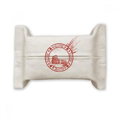 Imagem de Italy Rome Pit Classic Country City Suporte de capa de papel para lenços faciais Saco de linho de algodão