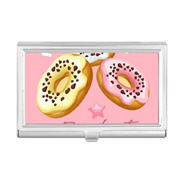 Imagem de Doughnut Pasta para cartões de visita com sobremesa ocidental e porta-cartões