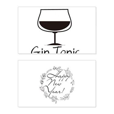 Imagem de Contorno de Gin Tonic coquetel ano novo festival cartão felicitações Bless mensagem presente