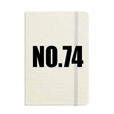 Imagem de Lucky No. 74 Caderno com nome de números, capa dura para diário clássico A5 presente