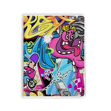 Imagem de Diário de capa macia Graffiti Street Culture colorido com estampa de monstro