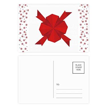 Imagem de Cartão postal vermelho abstrato decoração de Natal origami Natal flor celebração cartão postal bênção cartão de correspondência