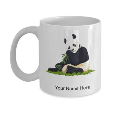 Imagem de Caneca personalizada Vector-of-panda - Caneca de café para amantes de Vector-of-panda ideia de presentes para crianças meninos e meninas Amor - Caneca de café de 325 ml