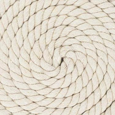 Imagem de Corda de algodão trançado natural West Coast Paracord – Corda artesanal – Corda tripla super macia e forte para esportes, decoração, artesanato, macramê, uso interno (1,27 cm x 320 m, arroz branco)