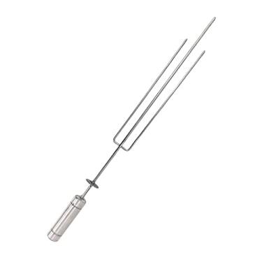 Imagem de Espeto Triplo Giratório 50cm Inox Tridente - Churrasqueira