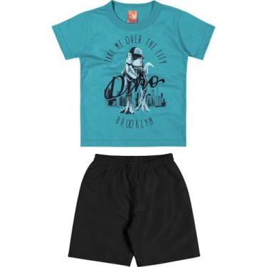 Imagem de Conjunto Infantil Elian Camiseta Manga Curta E Bermuda - Em Algodão E