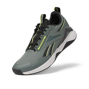 Imagem de Reebok Tênis masculino Nanoflex Adventure Tr Cross Trainer, Giz verde/preto/cinza puro, 8
