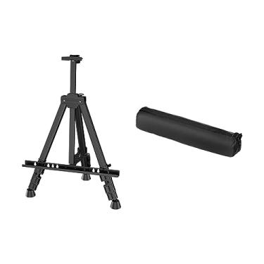 Imagem de #N/a Suporte de cavalete de tripé Suporte de cavalete de artista com bolsa de transporte Apresentações Suporte de cavalete de exibição portátil Cavaletes, C Ferro Negro