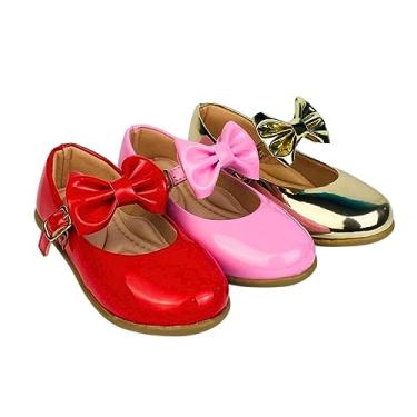Imagem de Kit Com 3 Pares Sapatilha Infantil Menina feminina do 20 ao 34 Direto Da Fabrica Super Confortavél SPT505 (Vermelho, Rosa Bale e Dourado, br_footwear_size_system, big_kid, numeric, numeric_33)