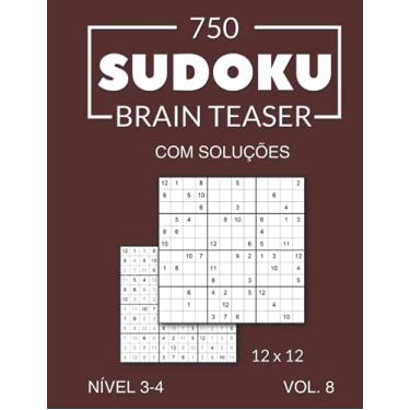 Imagem de 750 Sudoku Brain Teaser 12x12 com soluções Nível 3-4 Vol. 8