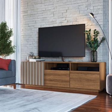 Imagem de Rack Harry Mel e Fumê 180 cm