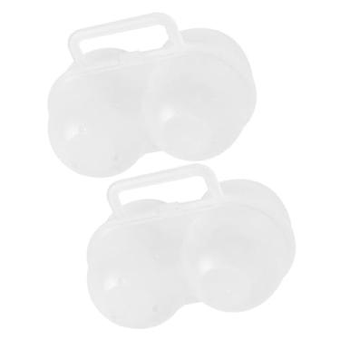 Imagem de CLISPEED 2Pcs Caixas caixa de porta ovos para geladeira bandejas de armazenamento de ovos pequenos recipientes de ovos caixas de à prova de choque acampamento cremalheira do pp