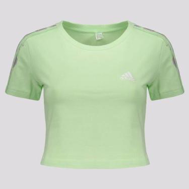 Imagem de Cropped Adidas 3 Stripes Feminino Verde