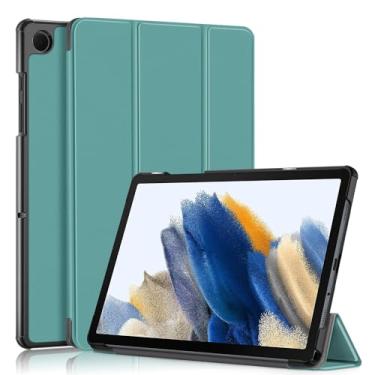 Imagem de Capa protetora para tablet PC compatível com Samsung Galaxy Tab A9 Plus SM-X210/SM-216/SM-X218 Capa para tablet inteligente de 11 polegadas com três dobras e dobras, capa ultrafina e leve com suporte,