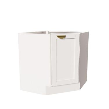 Imagem de Balcão de Canto Oblíquo Sem Tampo Arizona CabeCasa MadeiraMadeira Branco