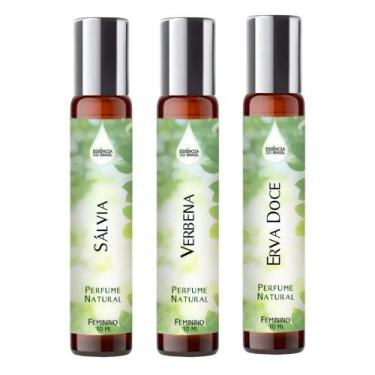 Imagem de Kit 3 Perfumes Spray 10ml Feminino - Notas Verdes Charmosas - Essência