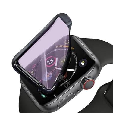 Imagem de Protector De Pantalla Compatible Con Apple Watch Series 8 7 6 5 4 SE SE2 41 45 40 44 49 Mm Ultra Clear Purple Light Plating Soft Film Protector De Pantalla - No Es Vidrio (3 Pack Purple Film,Series 8 7 45mm)
