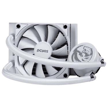 Imagem de Water Cooler Pcyes Sangue Frio 2 White, 1 Cooler 120Mm (Intel/Amd) - Mangueiras De Nylon - Tdp 200W - Psf2120h33whsl
