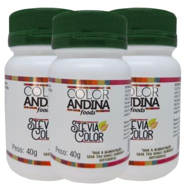 Imagem de Adoçante Stévia Color Andina 40g-3 potes