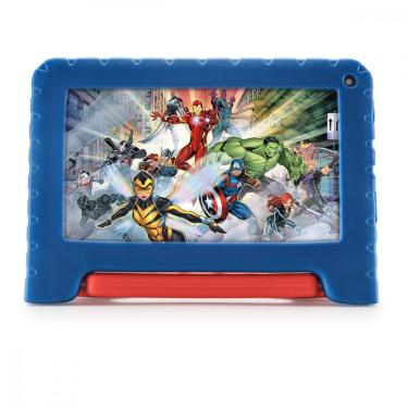 Imagem de Tablet Multilaser Infantil Marvel Vingadores Tela 7 Wifi 64 GB - Azul