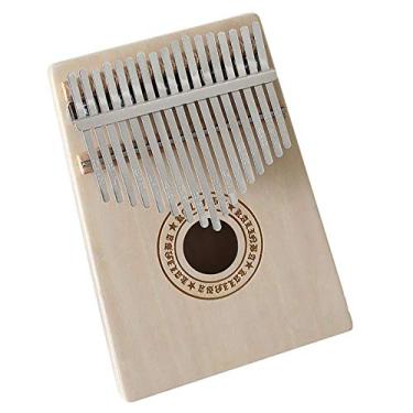 Imagem de Piano de dedo Kalimba de 17 teclas piano de polegar de bolso, teclado de dedo com instruções e martelo de afinação, para crianças adultas instrumento de música Marimbas, (18 cm X 13 cm) 17 tons B3