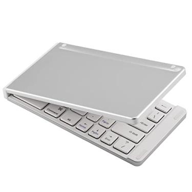 Imagem de Teclado sem fio Bluetooth, teclado portátil Bluetooth de tamanho pequeno dobrável para tablets para laptop