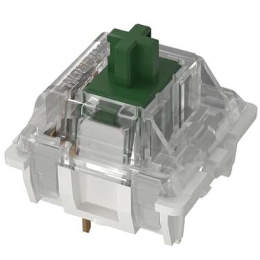 Imagem de GATERON KS-9 Interruptores de teclado verde clicky, LED RGB de 3 pinos para teclas compatíveis com teclado mecânico MX (35 peças)