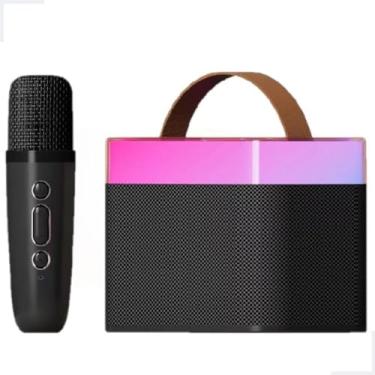 Imagem de Caixinha Karaokê Som Bluetooth C/Microfone S/fio Muda Voz